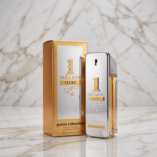 Paco Rabanne 1 Million Lucky Eau de Toilette for Men, 3.4 oz / 100 ml