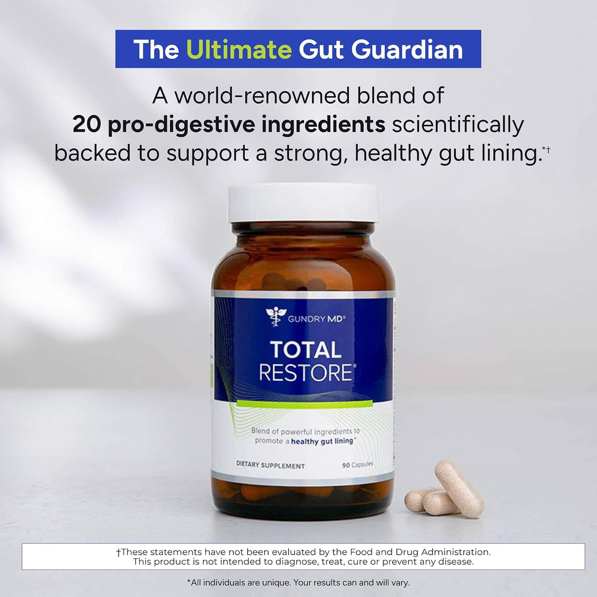 Gundry MD Total Restore 90 Capsules | Gut Health & Digestive Support