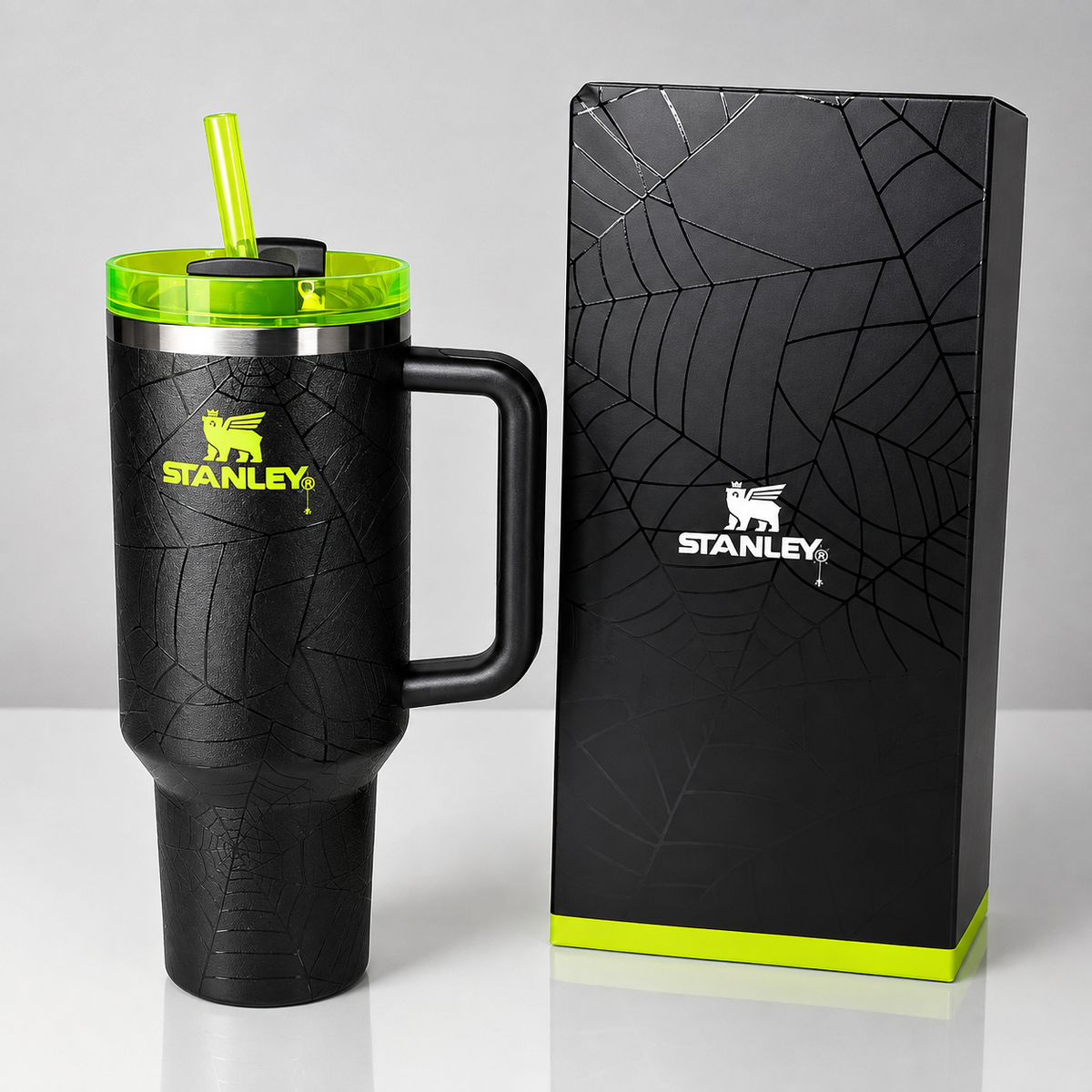 Stanley Tumbler Quencher-Style Travel Cup with Handle & Straw – 40 oz