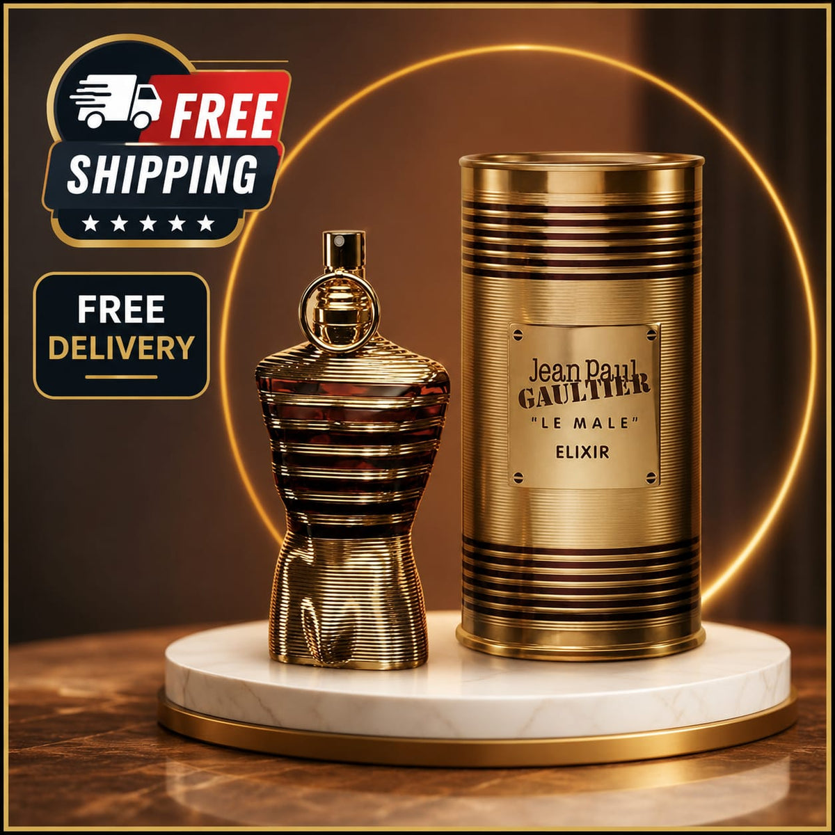 Jean Paul Gaultier Le Male Elixir Parfum for Men – 4.2 fl oz / 125 ml