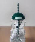 Starbucks Bearista Bear Glass Cup 2025 20oz | Rare Beanie Cup